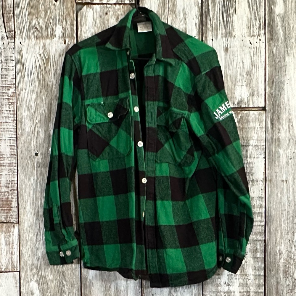 Jameson Whiskey button up flannel